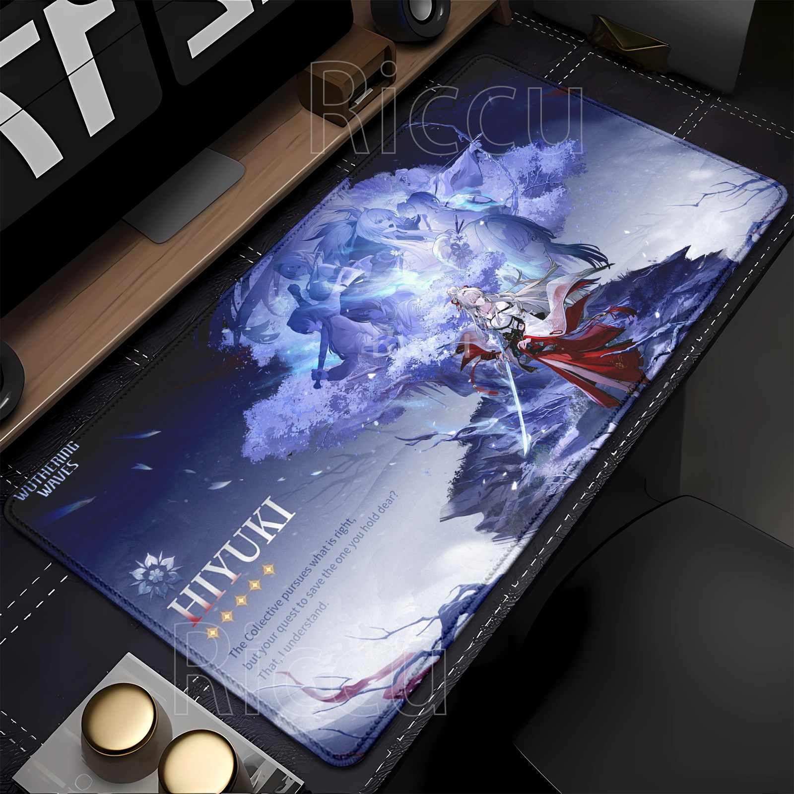 Gaming Keyboard Typewriter - 400x900mm Mousepad Hiyuki Wuthering Waves Computer