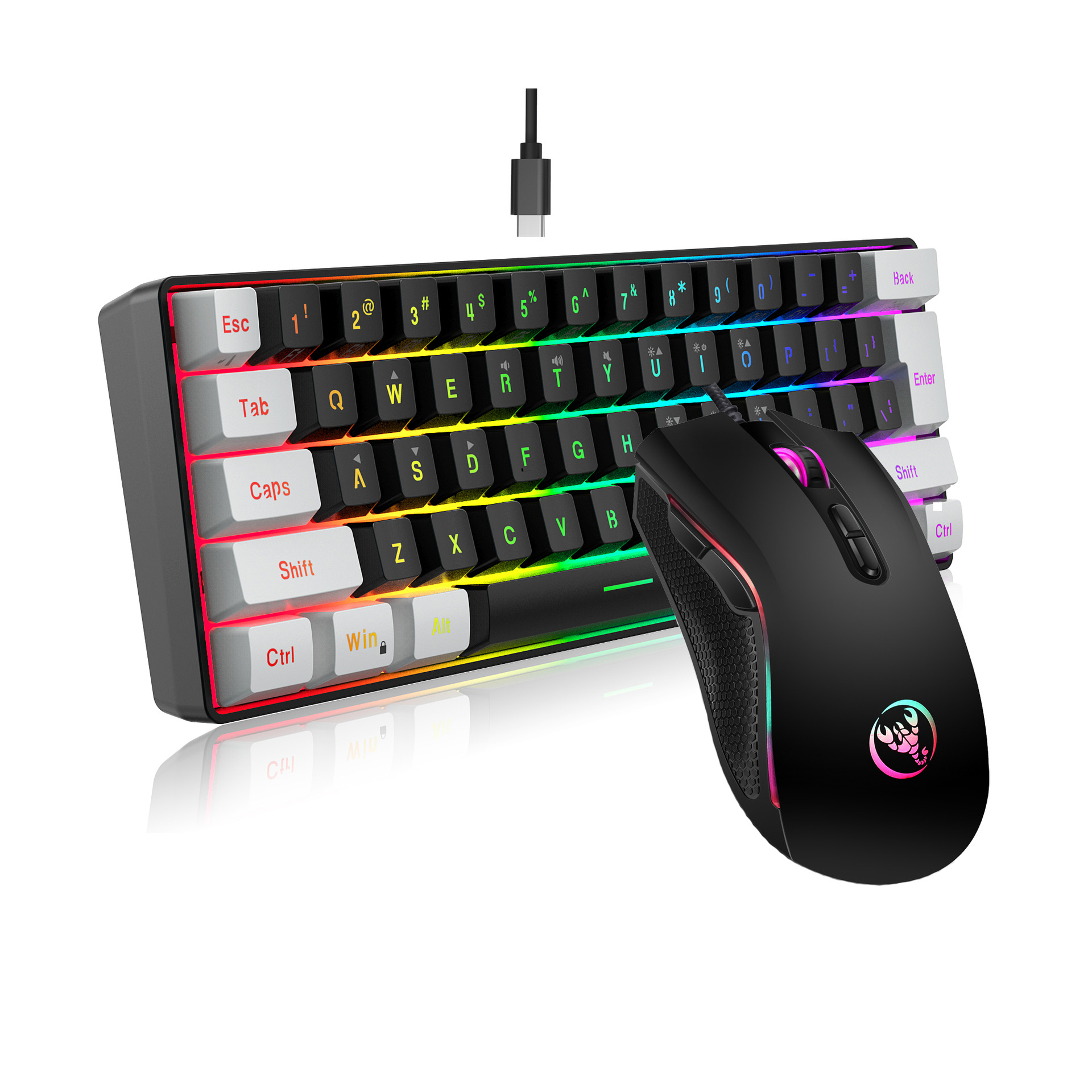 Keyboard Gaming Black - Gamer keyboard mouse combos teclado gamer