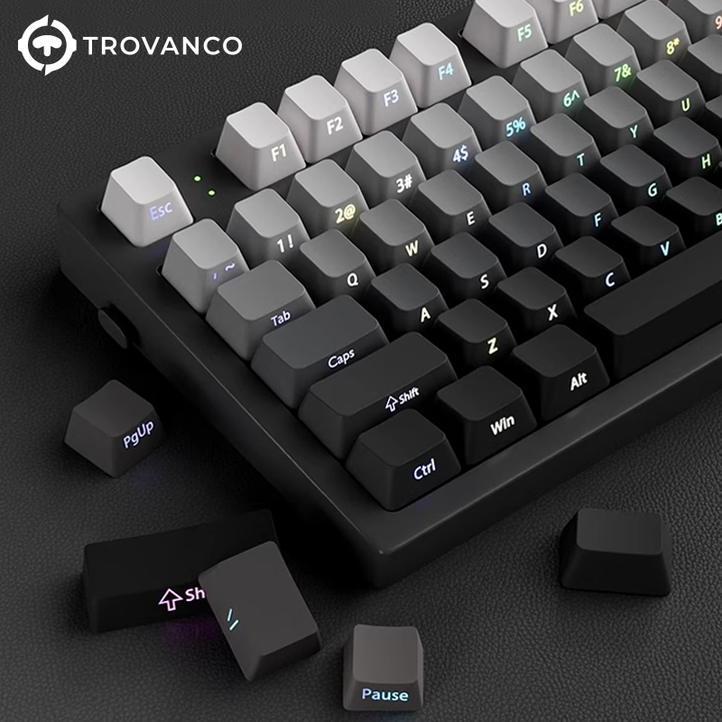 Gaming Keyboard Typewriter - 130 keys Gradient Keycaps Side Printed
