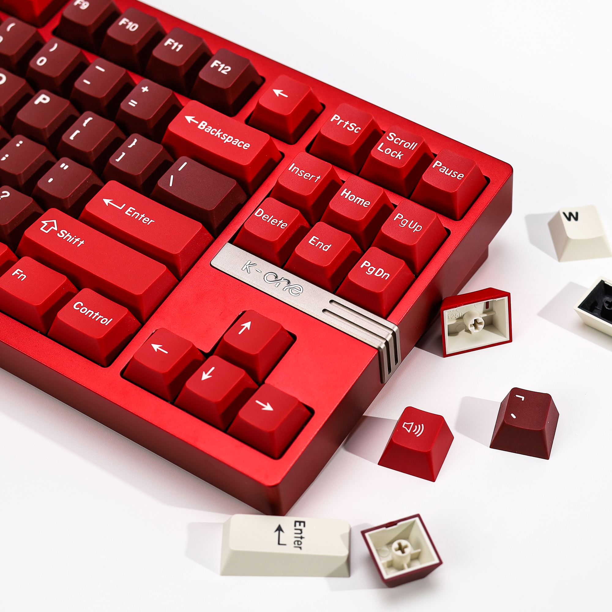 Gaming Keyboard Typewriter - KBDiy GMK Jamon Keycap Red Retro