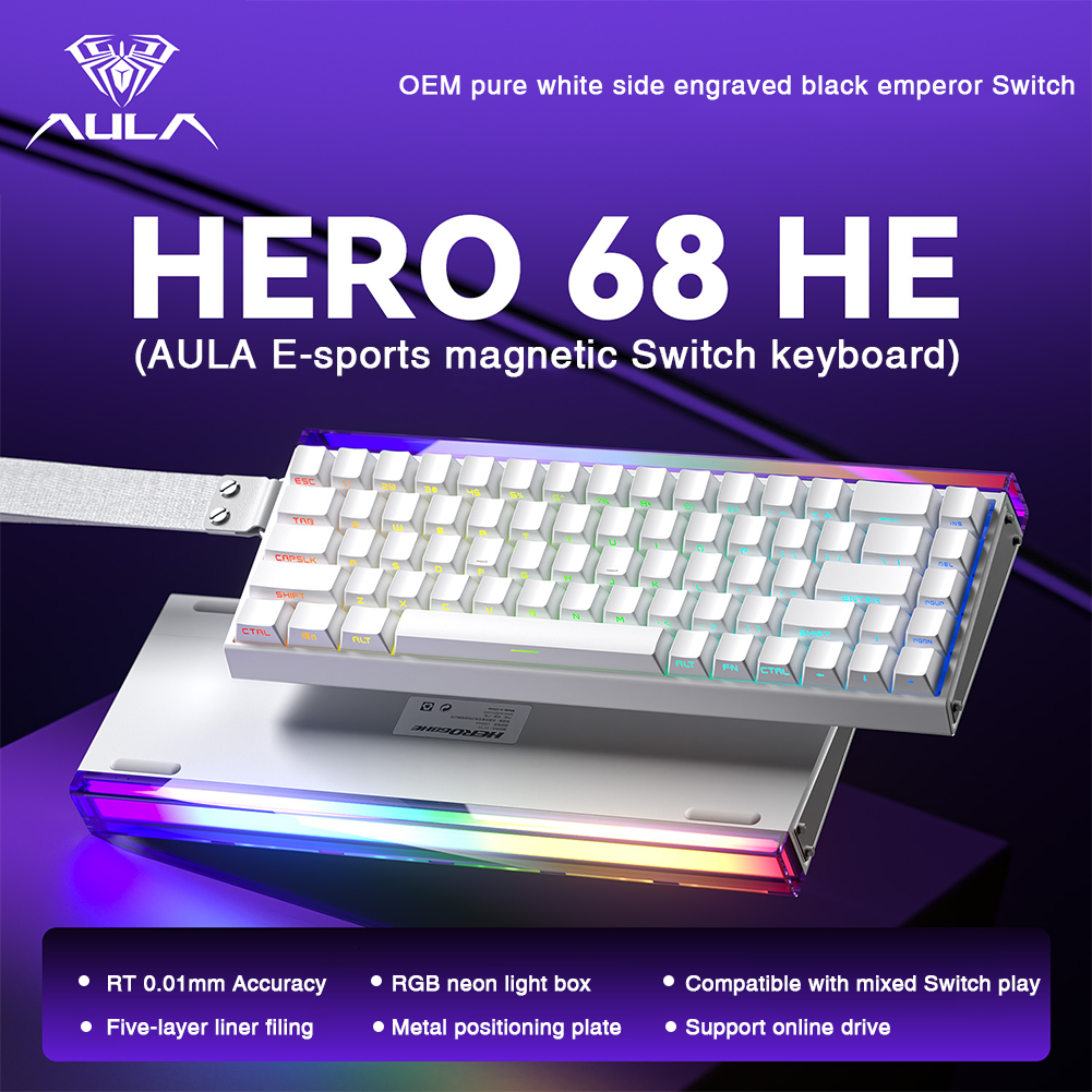 Gaming Keyboard Expensive - AULA HERO 68HE Magnetic Switch Keyboard