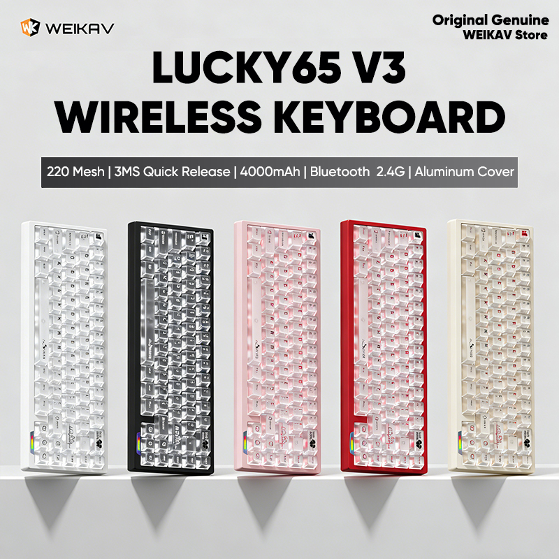 Gaming Keyboard Bundle - WEIKAV Lucky65 V3 Lucky65V3 Wireless Gaming