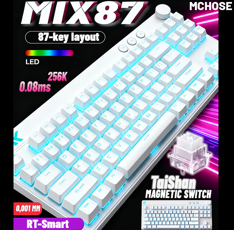 Gaming Keyboard Expensive - MCHOSE Mix 87 Magnetic Axis Cable