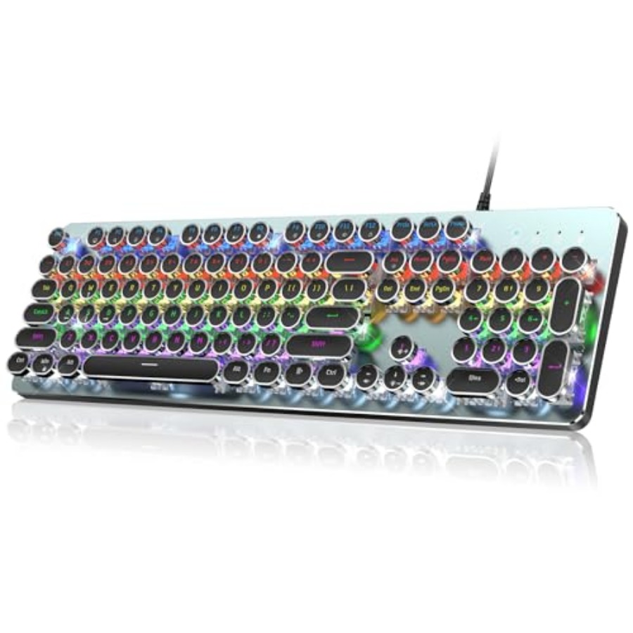 Gaming Keyboard Typewriter - Typewriter Style Mechanical Gaming Keyboard, Metal