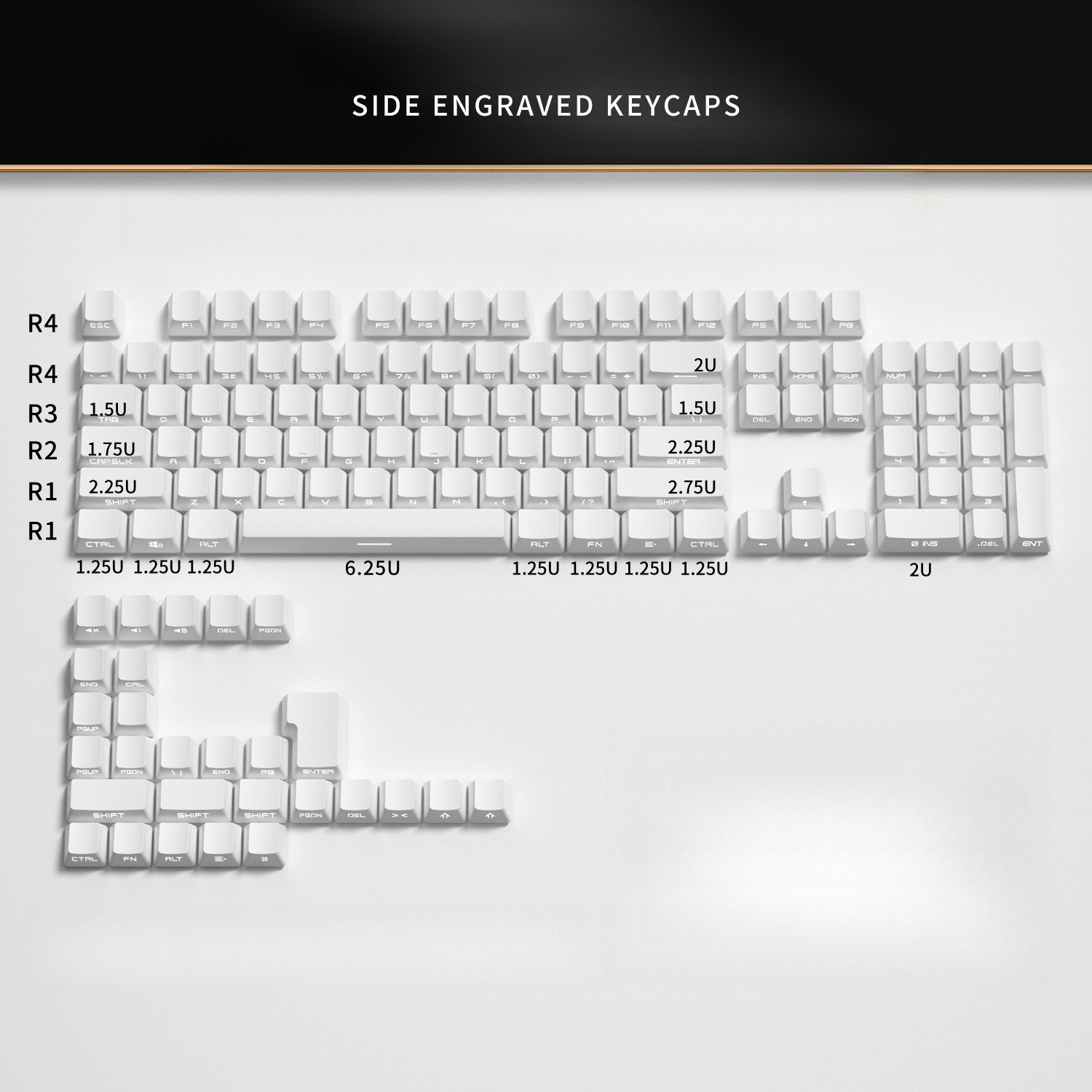 134 Keys Double Shot PBT Keyca - Keyboard Gaming Black 评论和价格