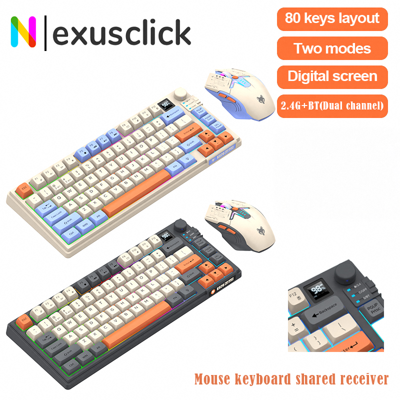 New Dual-Mode 80 Keys Wireless - Gaming Keyboard Mouse Set 评论和价格