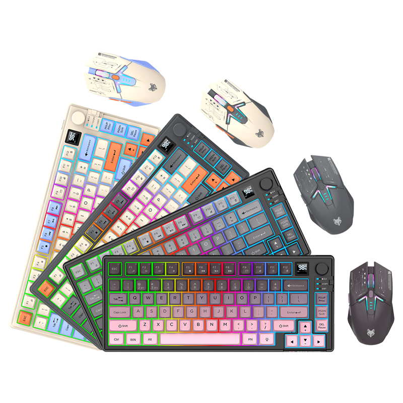 New Dual-Mode 80 Keys Wireless - Gaming Keyboard Mouse Set 评论和价格