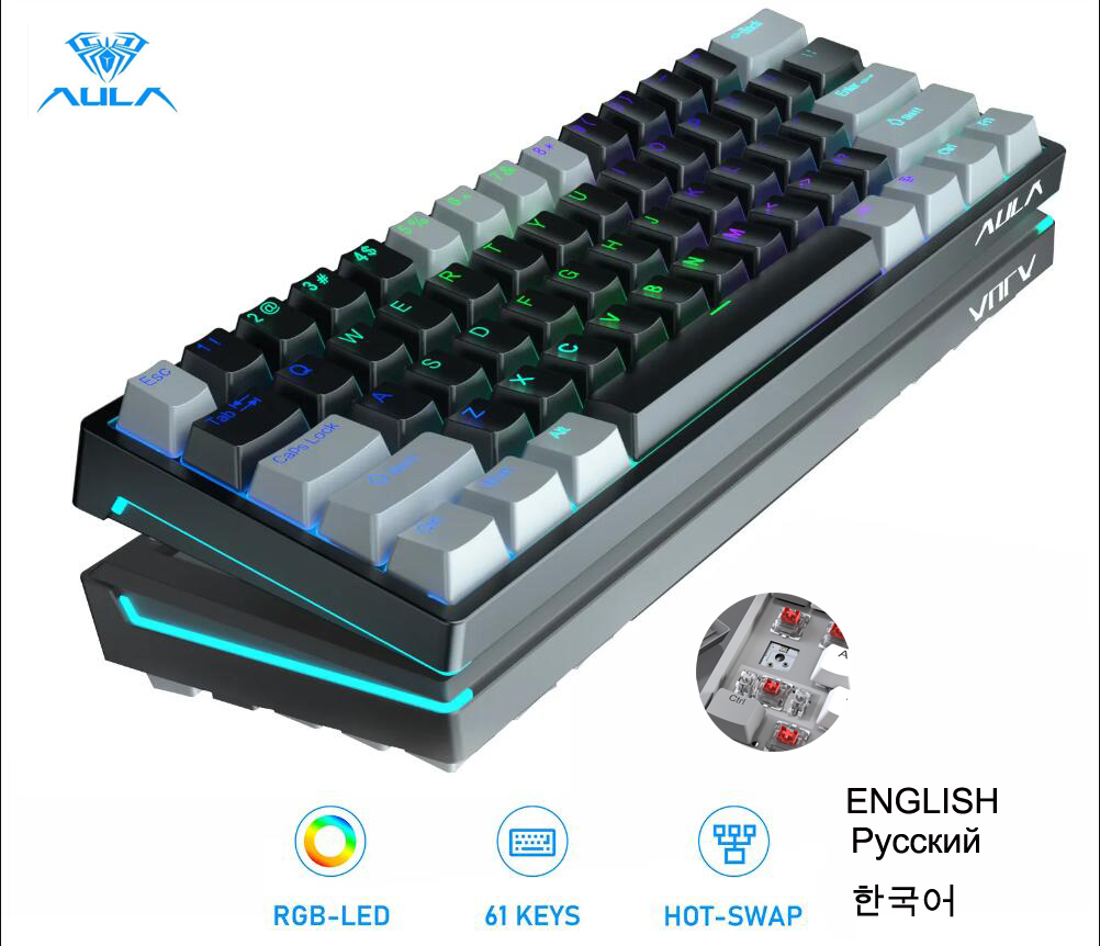 AULA F3261 RGB effect USB Mini - Gaming Keyboard Expensive 评论和价格