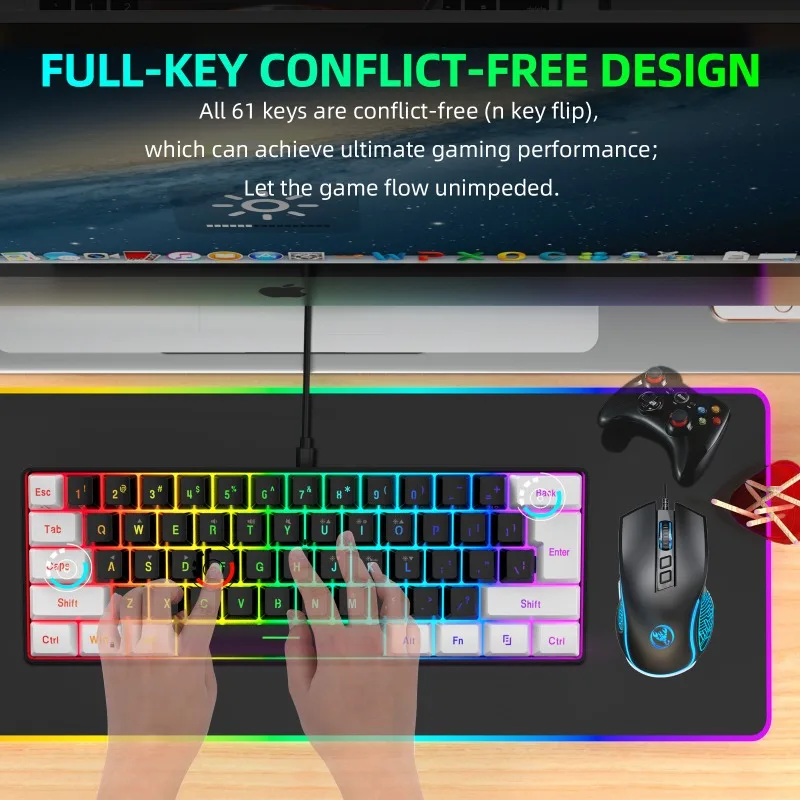 Keyboard and mouse 60% compute - Gaming Keyboard Bundle 评论和价格