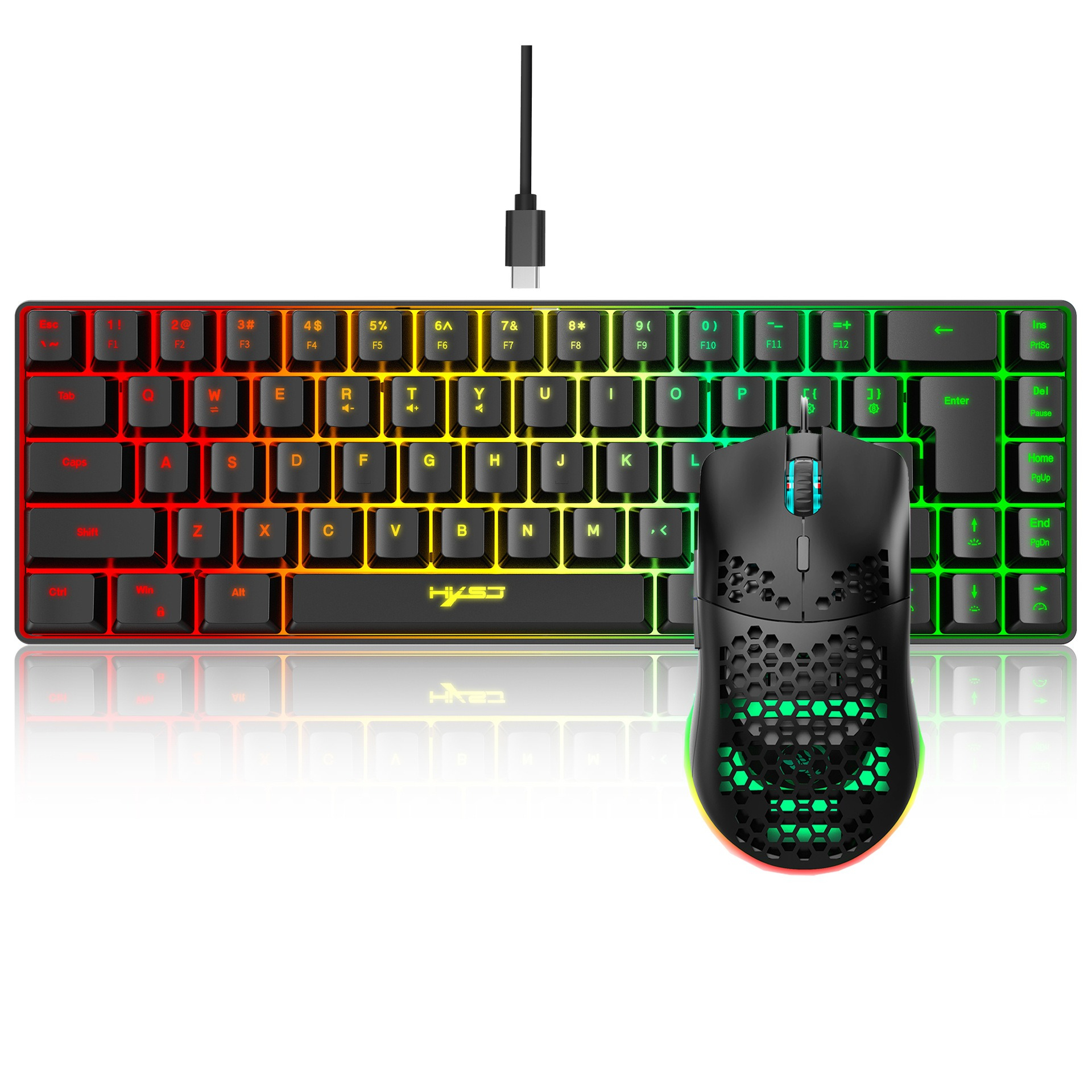 Keyboard and mouse 68key wired - Gaming Keyboard Mouse Set 评论和价格
