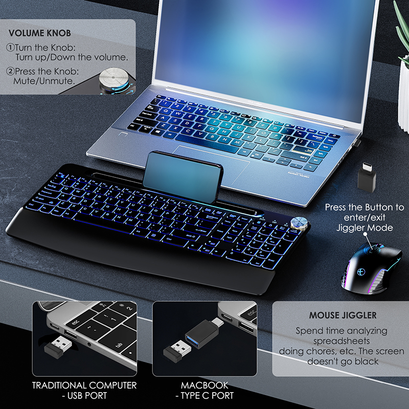 2.4G&Type-C Wireless Keyboard  - Gaming Keyboard Mouse Set 评论和价格