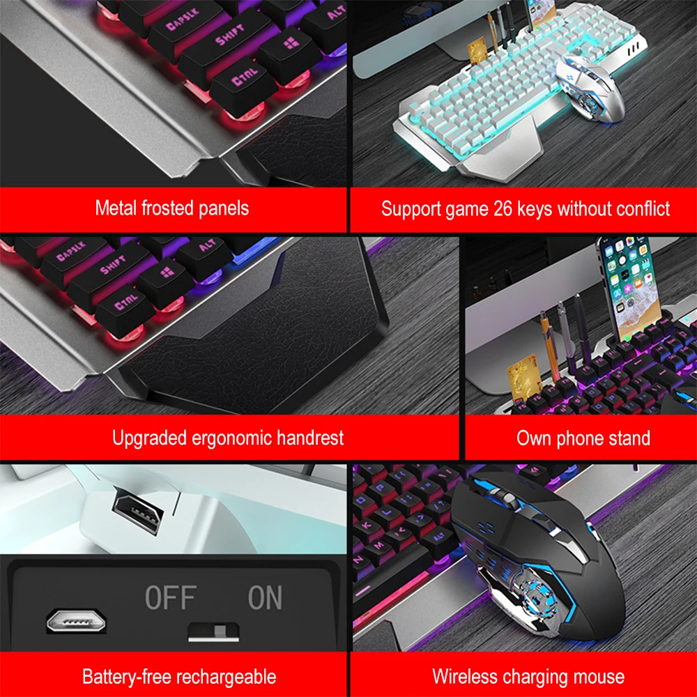 K680 Rechargeable 2.4G wireles - Gaming Keyboard Bundle 评论和价格