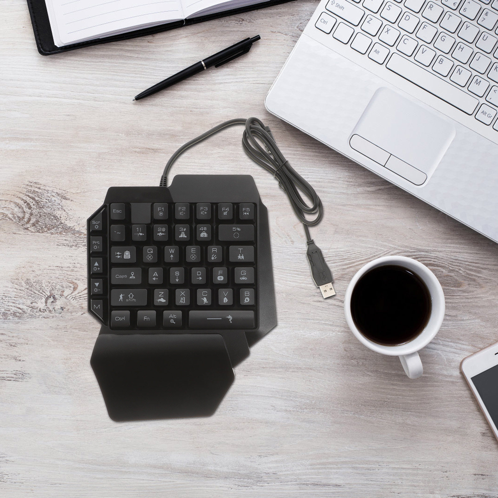 Single-Handed Gaming Keyboard  - Gaming Keyboard Training 评论和价格