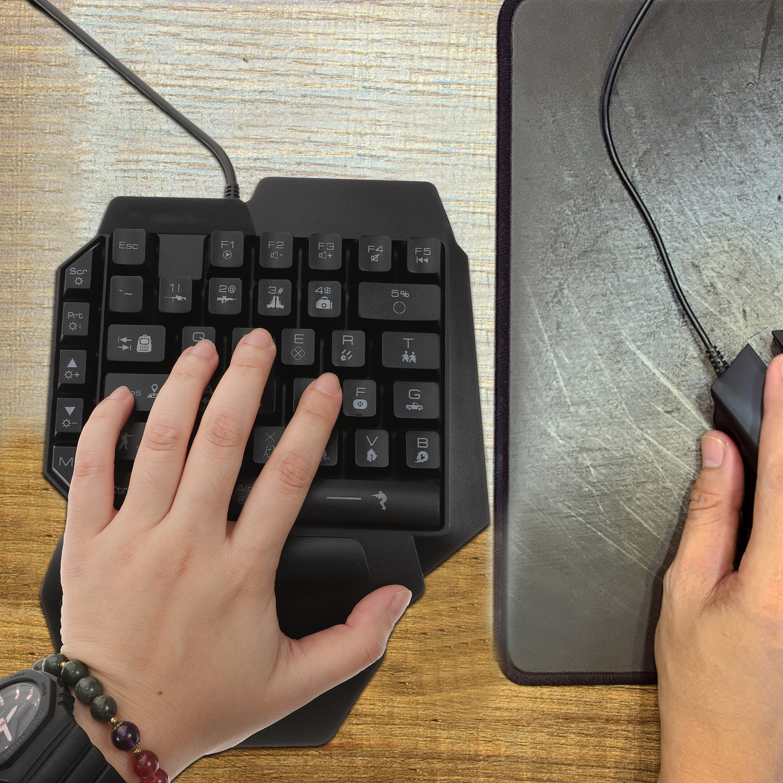 Single-Handed Gaming Keyboard  - Gaming Keyboard Training 评论和价格