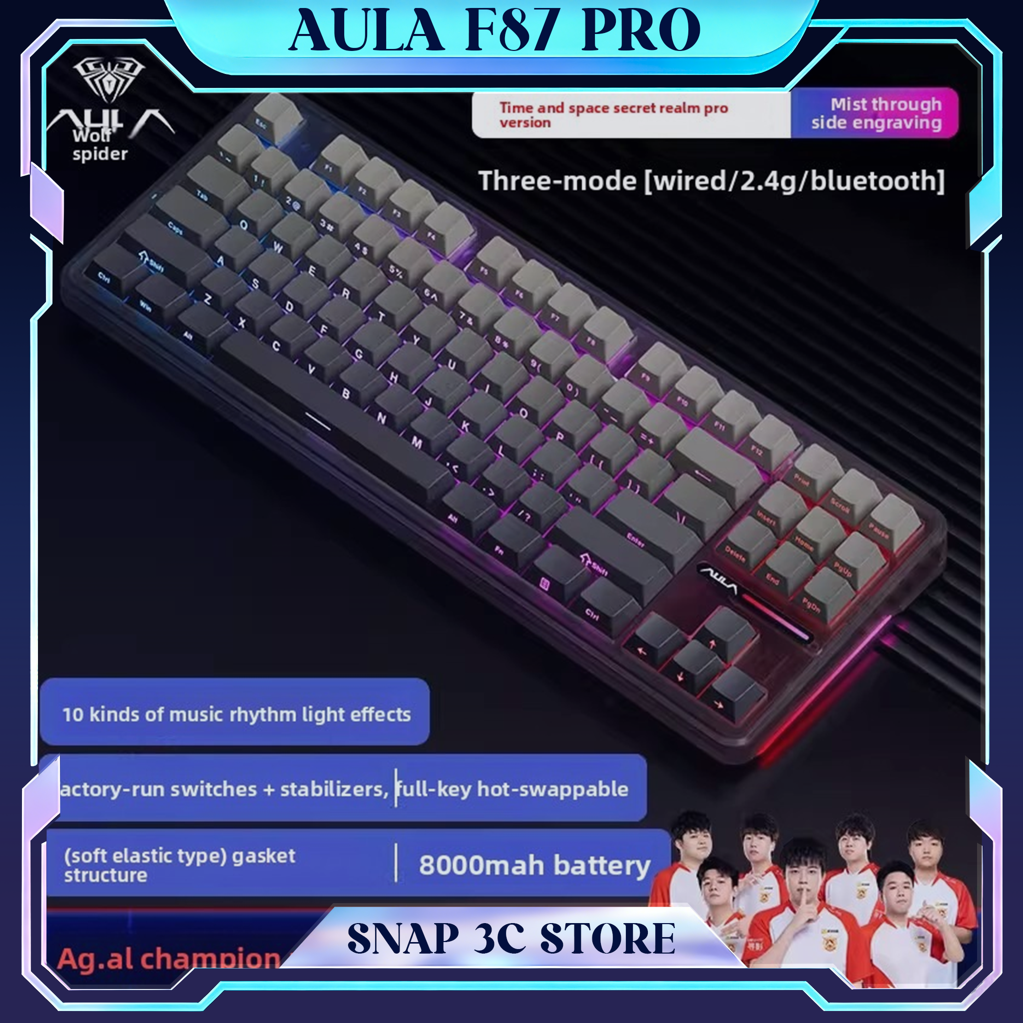 AULA F87 Pro Wireless Mechanic - Gaming Keyboard Thocky 评论和价格