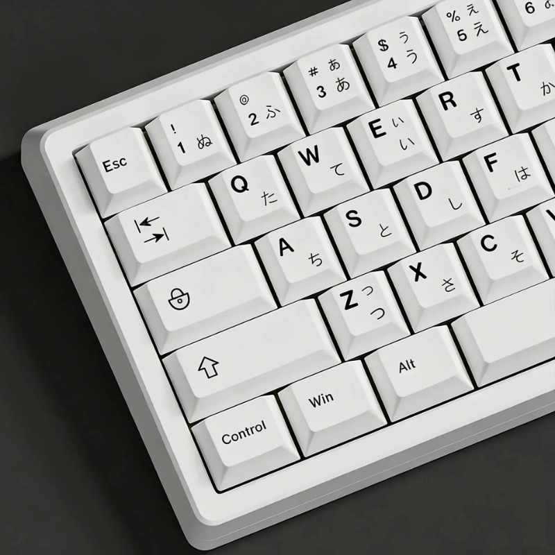 125 Keys PBT Black White Japan - Keyboard Gaming Black 评论和价格