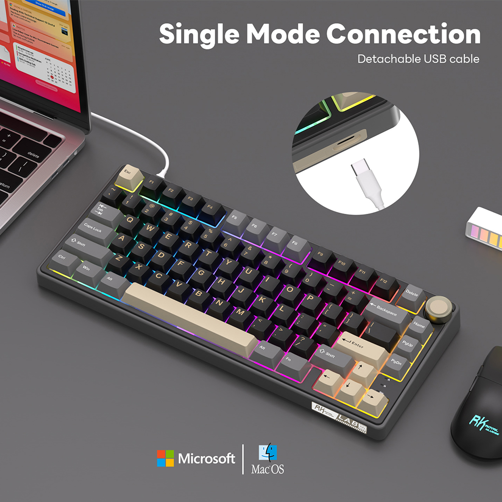 Royal Kludge RK R75 Wired Gami - Gaming Keyboard Bundle 评论和价格