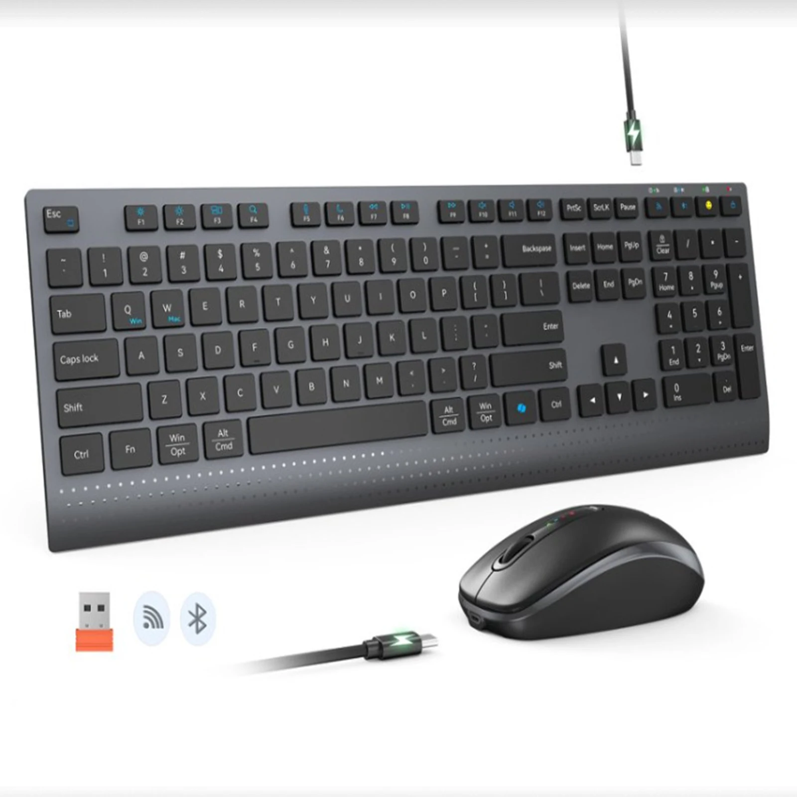 2.4G Bluetooth Dual-mode Wirel - Gaming Keyboard Mouse Set 评论和价格