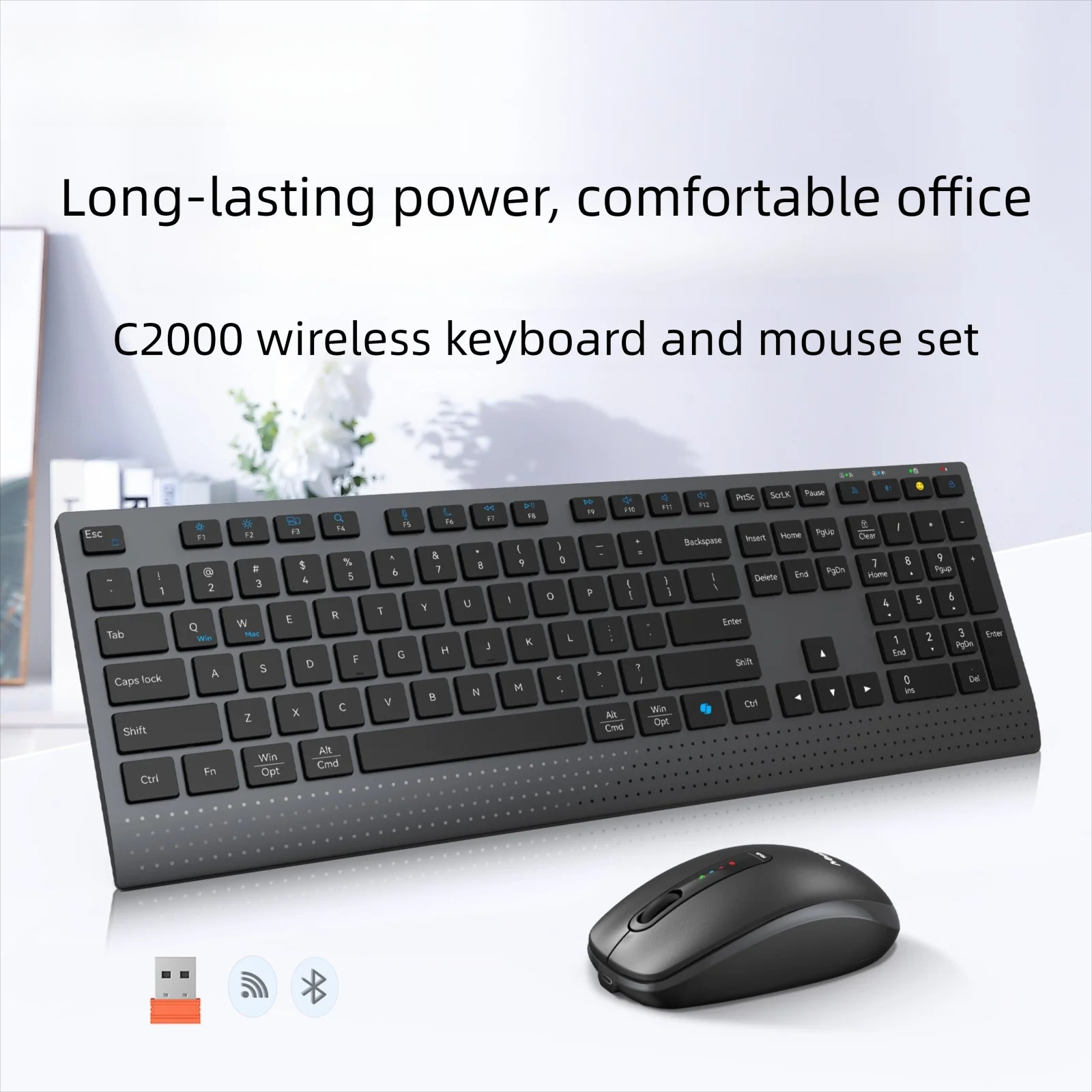 2.4G Bluetooth Dual-mode Wirel - Gaming Keyboard Mouse Set 评论和价格