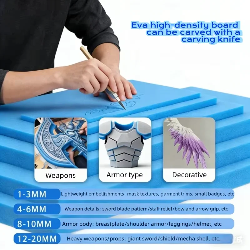 1pc Thickness 3/5/10/15mm Blue - Pe Foam Sheet 评论和价格
