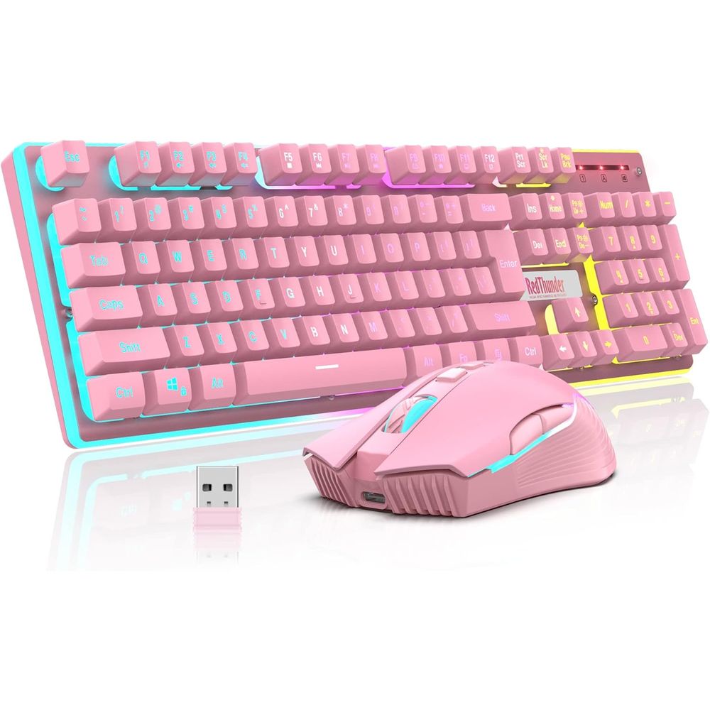 Wireless Gaming Keyboard and M - Gaming Keyboard Mouse Set 评论和价格