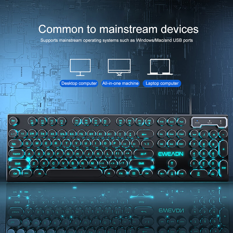 EWEADN Typewriter Gaming Keybo - Gaming Keyboard Typewriter 评论和价格