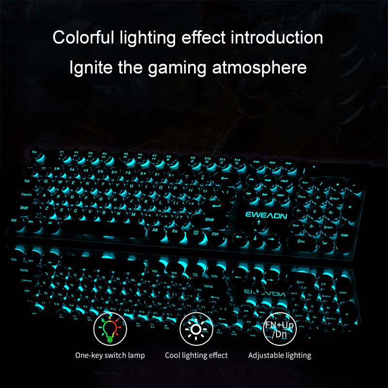 EWEADN Typewriter Gaming Keybo - Gaming Keyboard Typewriter 评论和价格