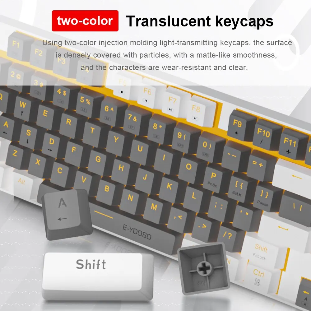 E-YOOSO Z13 USB Mechanical Gam - Gaming Keyboard E Yooso 评论和价格