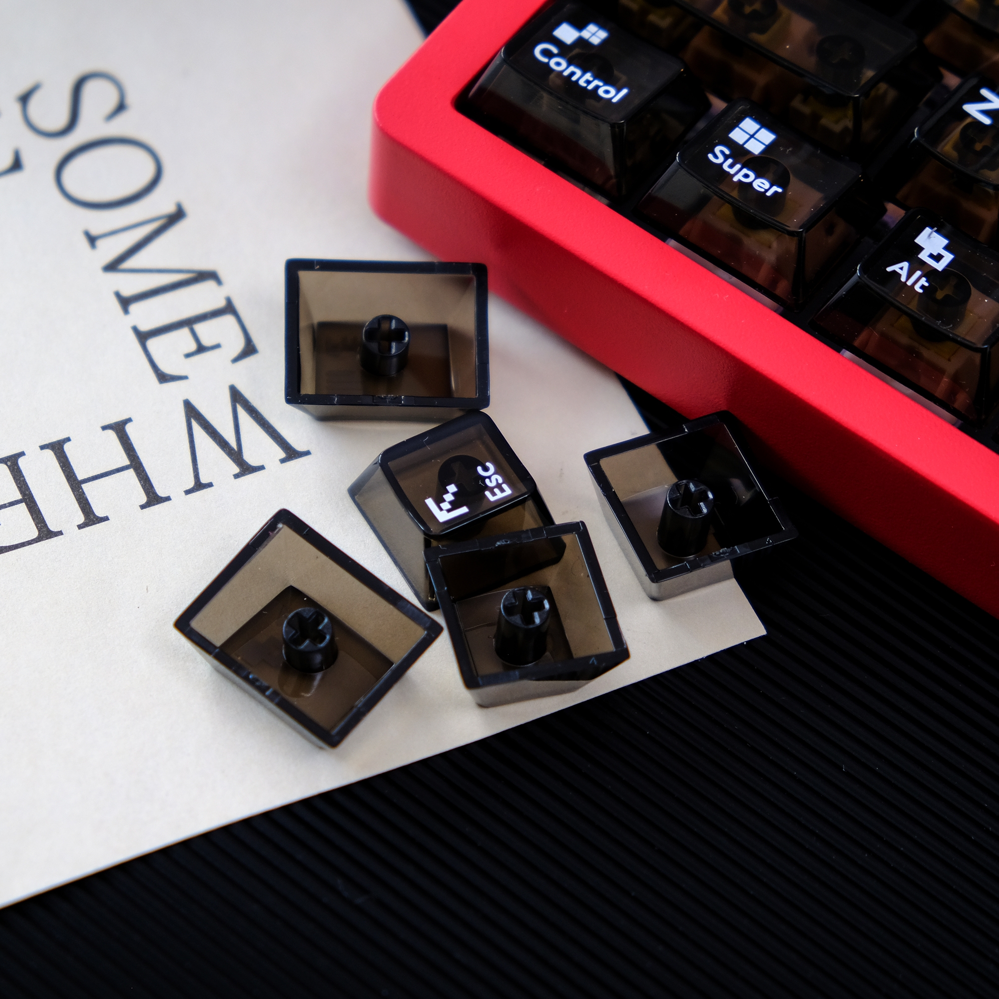 114 Keys Black Crystal Transpa - Keyboard Gaming Black 评论和价格