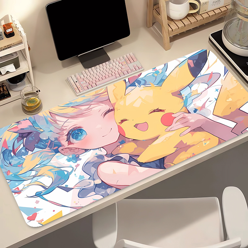 Anime Mouse Pad 90x40cm Pokemo - Gaming Keyboard Typewriter 评论和价格