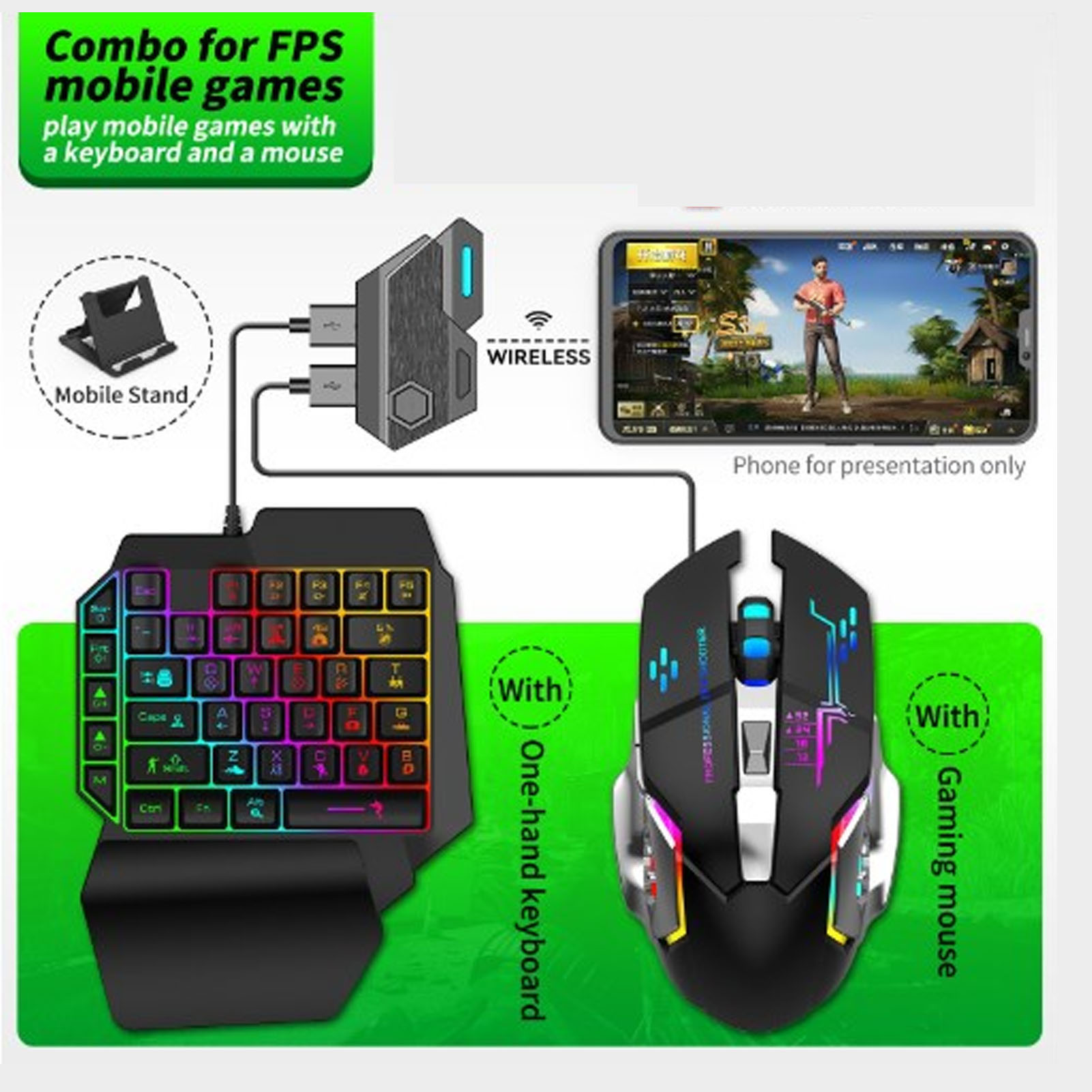 Keyboard Mouse Converter Set R - Gaming Keyboard And Mouse Mobile 评论和价格