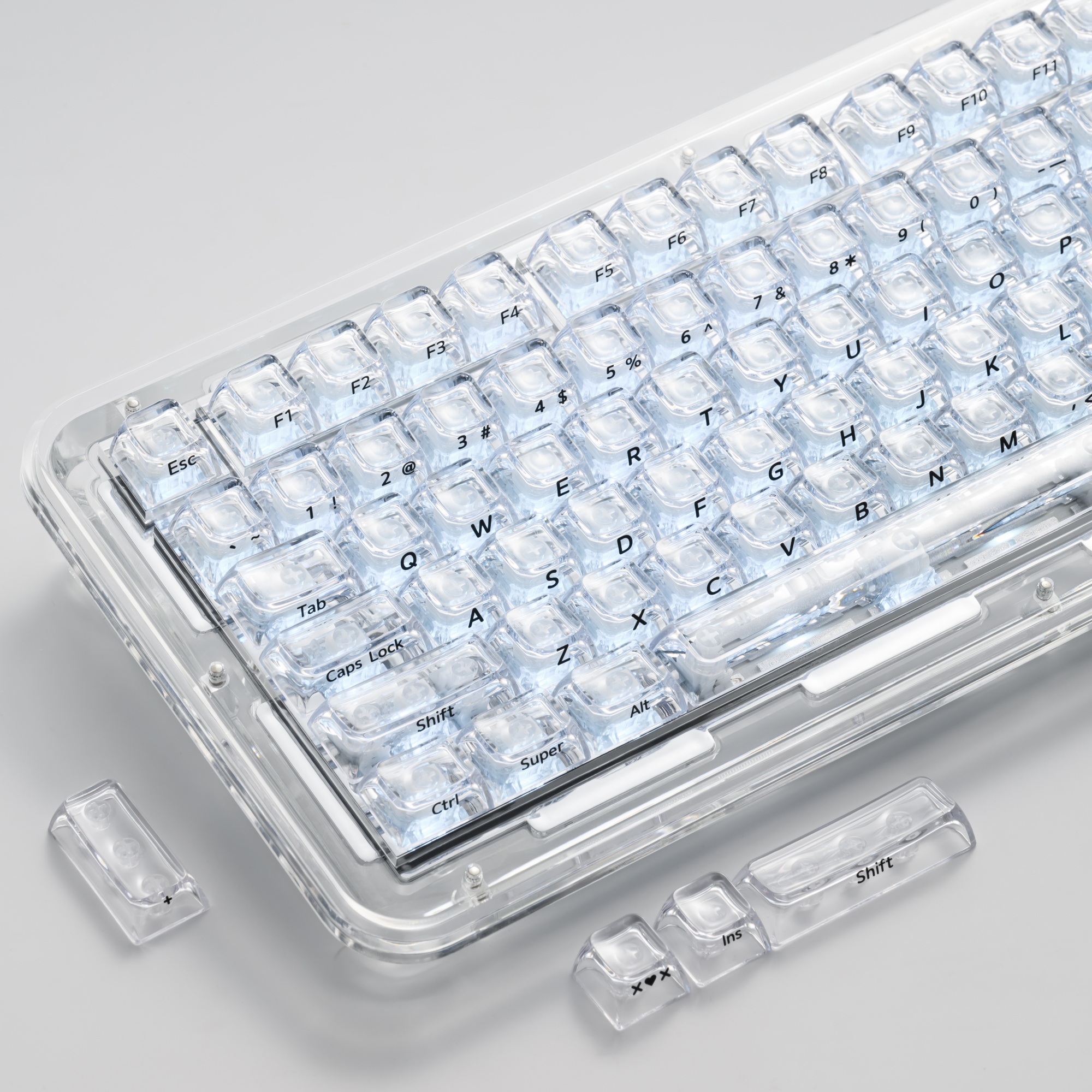 XVX Crystal Transparent SA Pro - Gaming Keyboard Typewriter 评论和价格