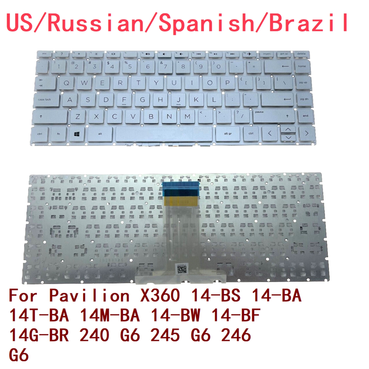 US RU SP BR Backlit Keyboard F - Gaming Keyboard Hp 评论和价格