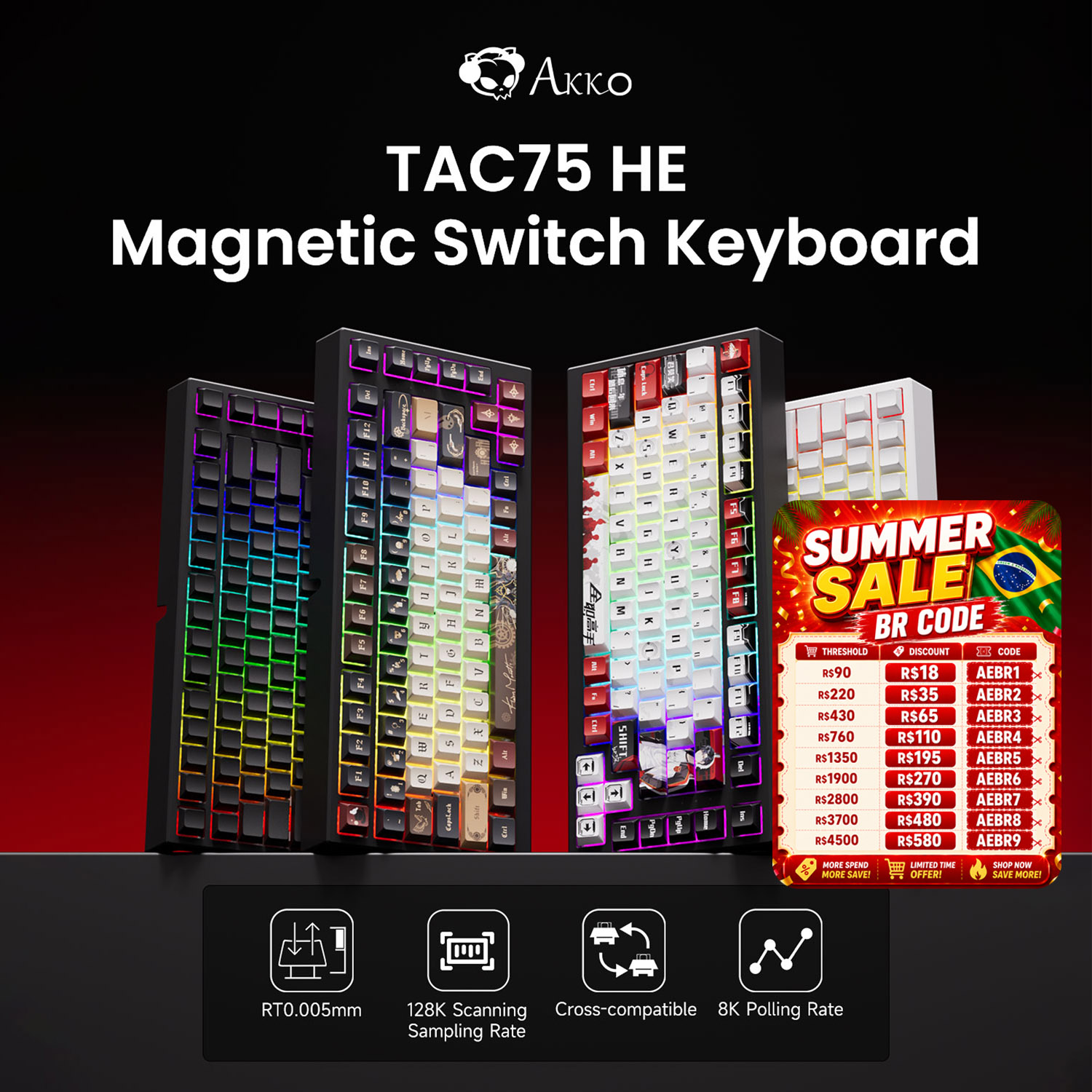 AKKO TAC75 HE Magnetic Switch  - Gaming Keyboard Expensive 评论和价格