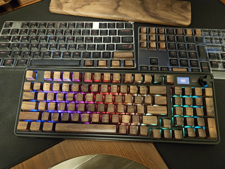 Black Walnut Keycaps Custom Wo - Keyboard Gaming Black 评论和价格