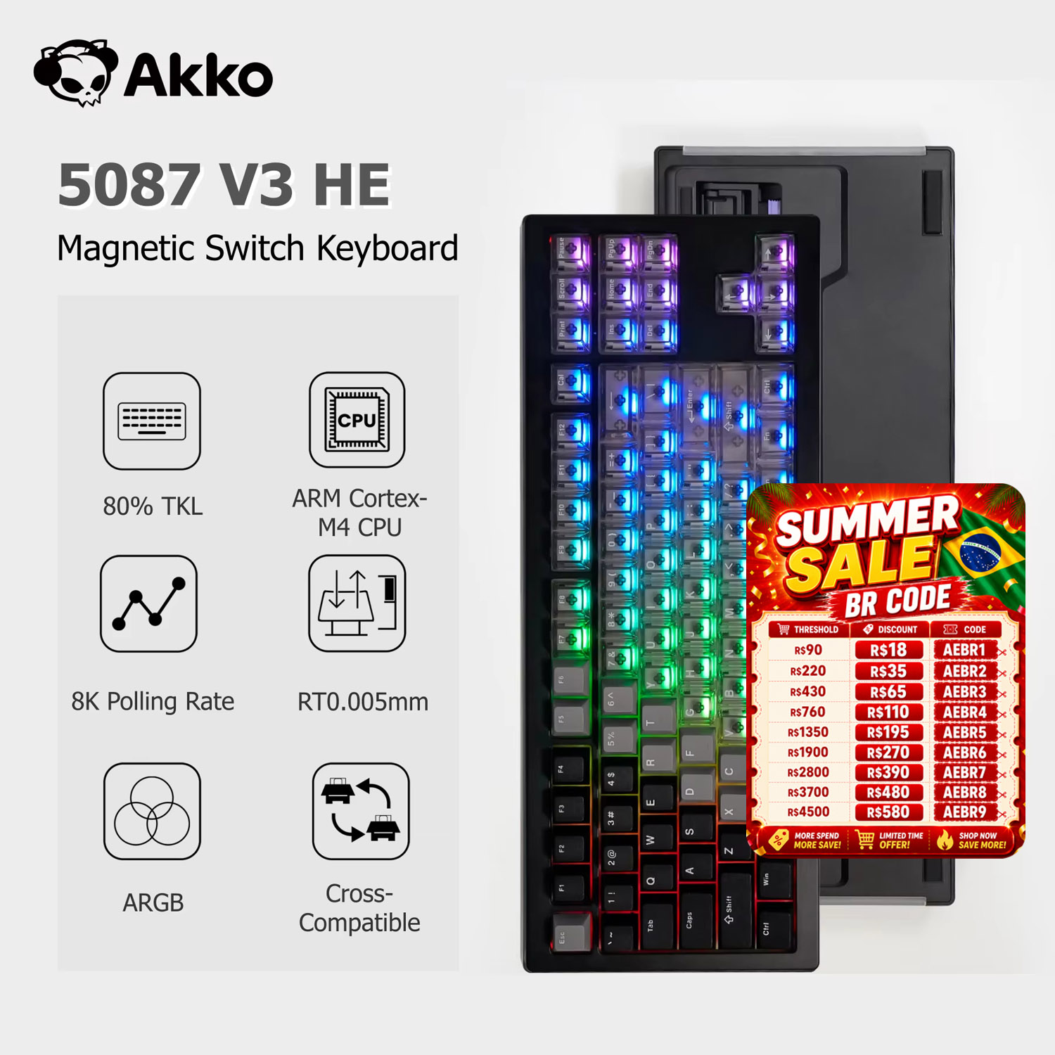 Akko 5087 V3 HE Magnetic Keybo - Gaming Keyboard Expensive 评论和价格