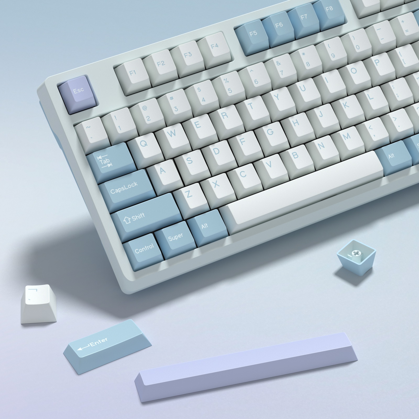 KBDiy GMK Illusion Keycap Cher - Gaming Keyboard Typewriter 评论和价格