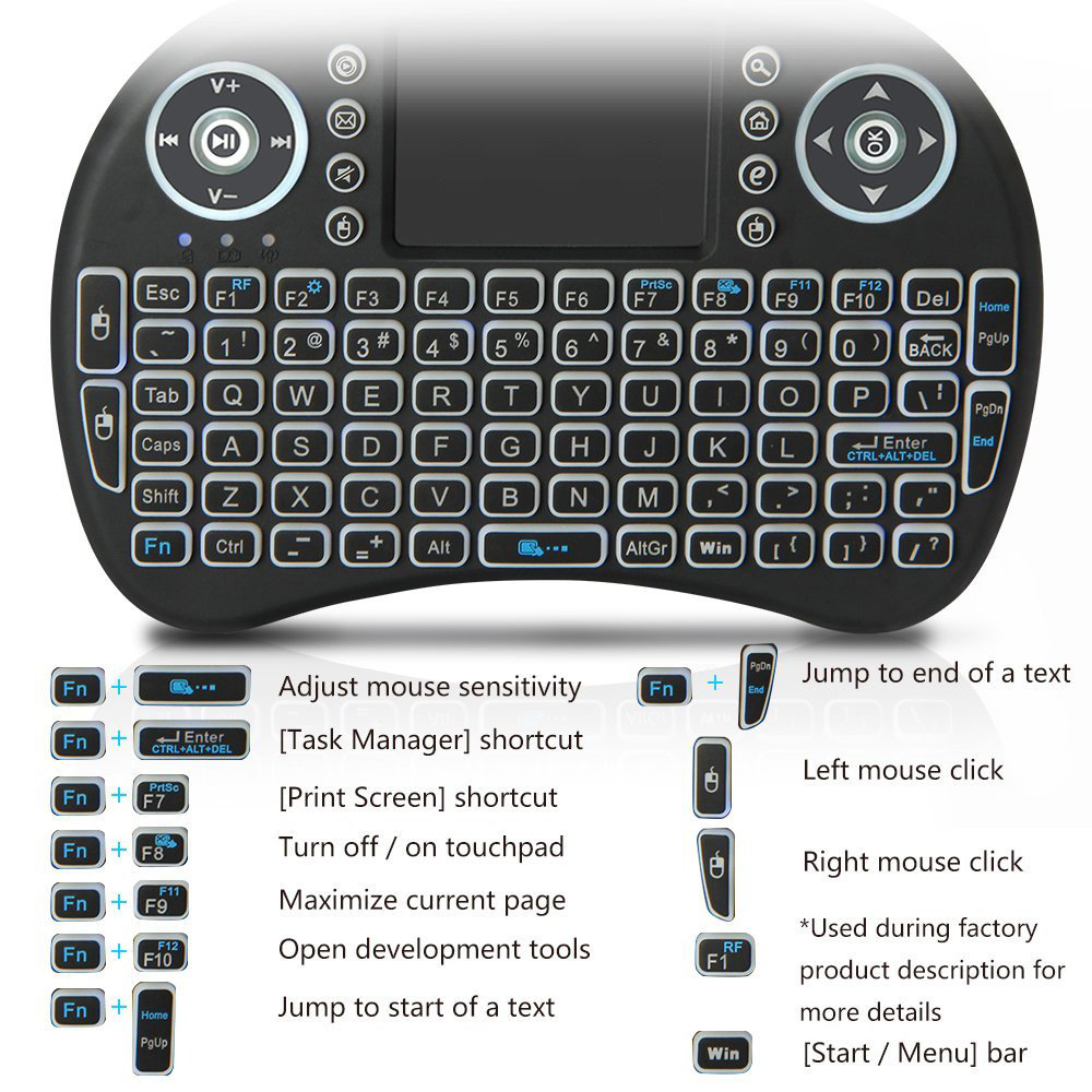Backlit Mini Wireless Keyboard - Gaming Keyboard Typewriter 评论和价格