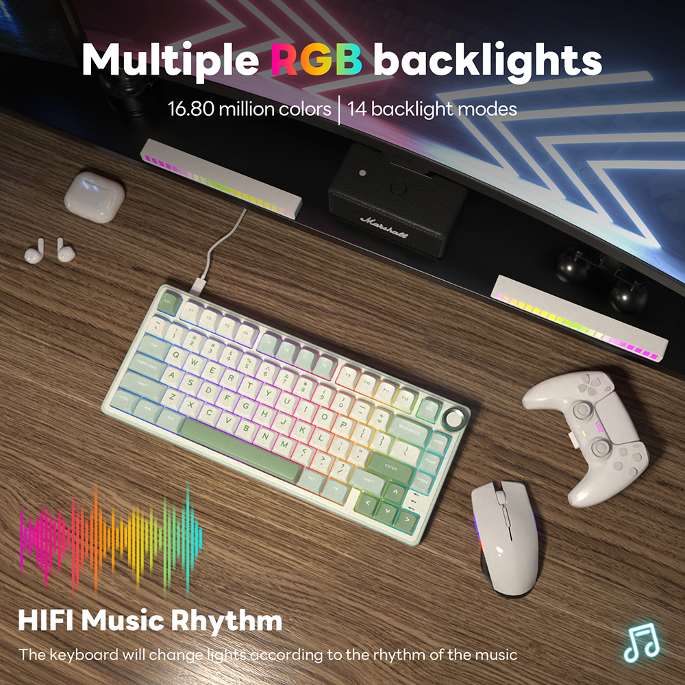Royal Kludge RK R75 Brazilian  - Gaming Keyboard Bundle 评论和价格