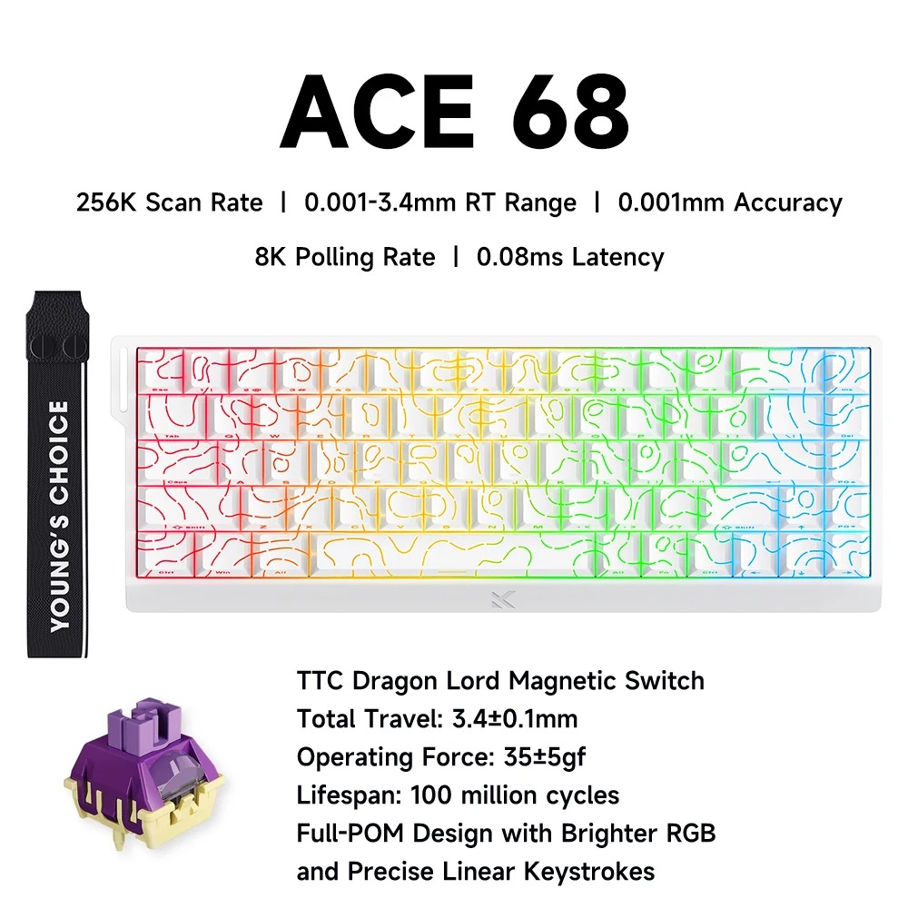 MCHOSE ACE 68 Magnetic Switch  - Gaming Keyboard Expensive 评论和价格