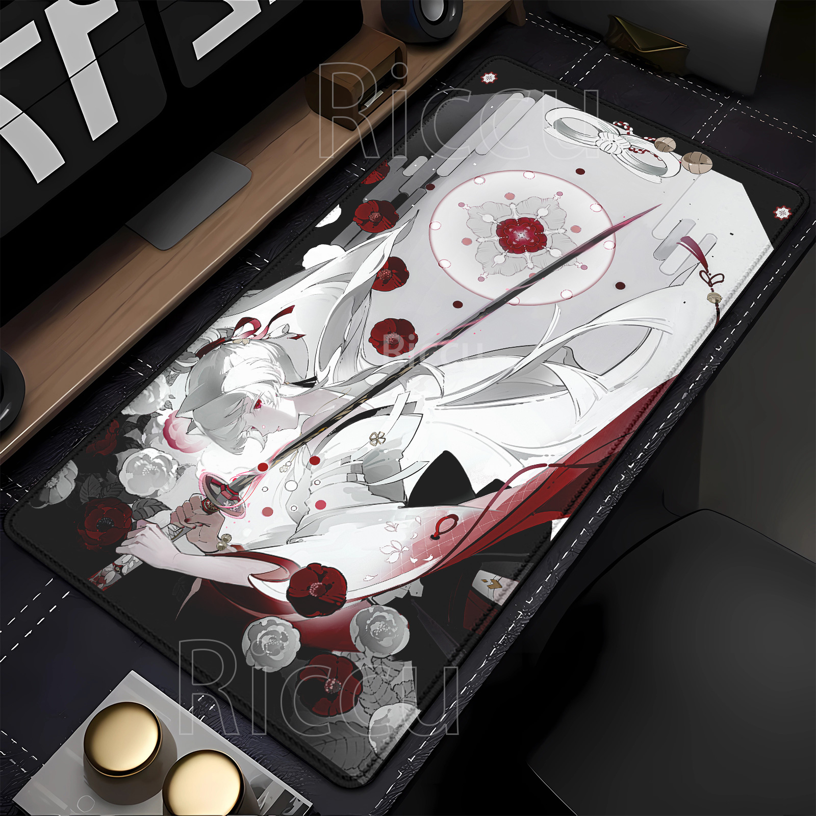Anime girl Hiyuki Wuthering Wa - Gaming Keyboard Typewriter 评论和价格