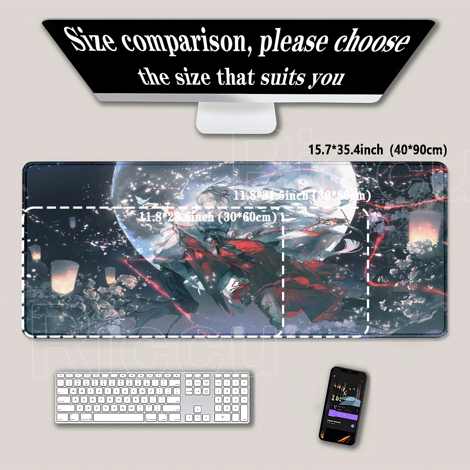 Anime girl Hiyuki Wuthering Wa - Gaming Keyboard Typewriter 评论和价格