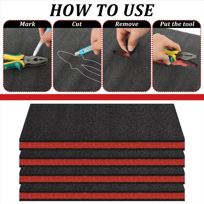 2/4pcs EPE Toolbox Foam for Or - Pe Foam Sheet 评论和价格