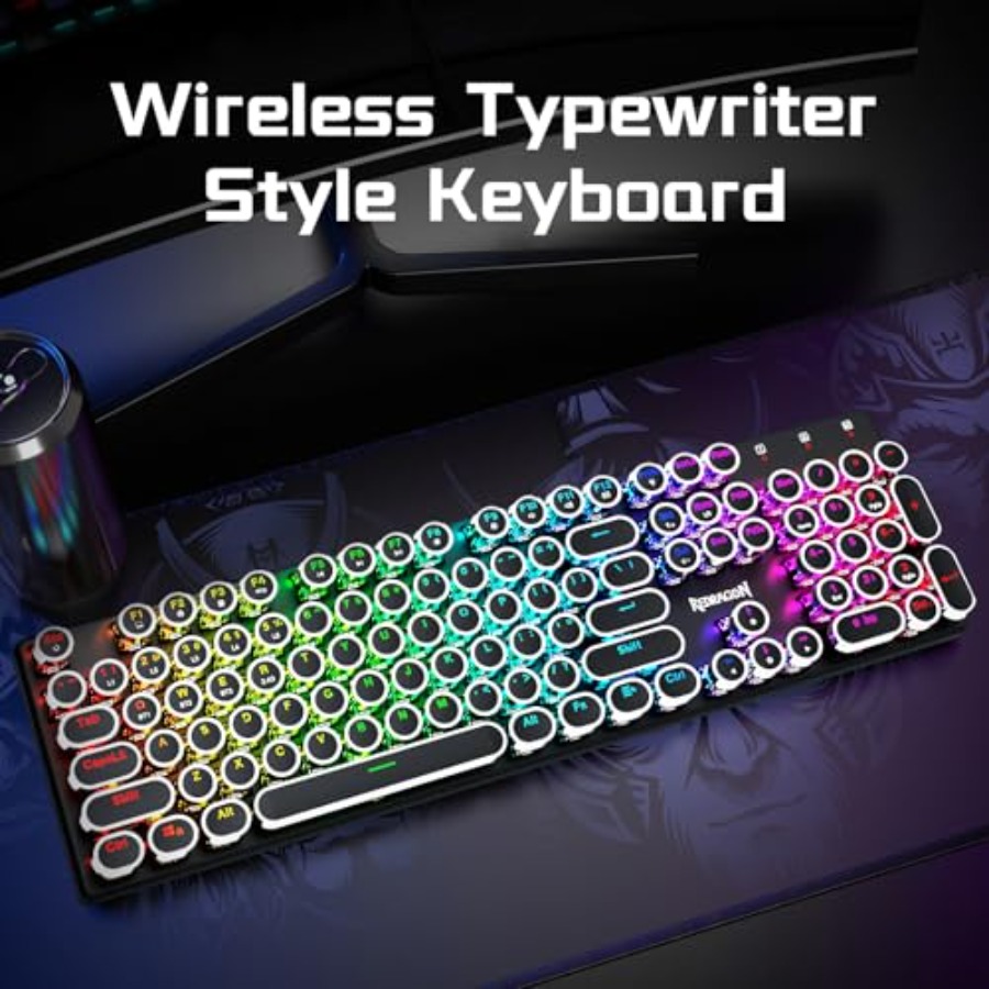 K710 Wireless Typewriter Style - Gaming Keyboard Typewriter 评论和价格