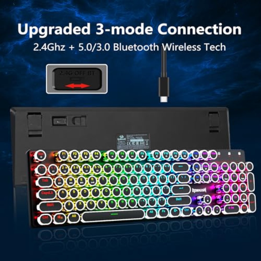 K710 Wireless Typewriter Style - Gaming Keyboard Typewriter 评论和价格